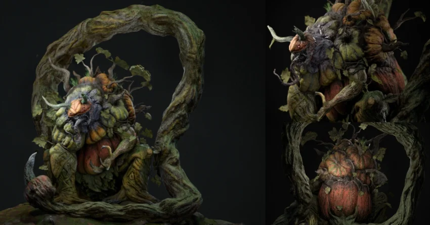 Как собрать монстра из тыквы и плоти: разбор 3D-проекта