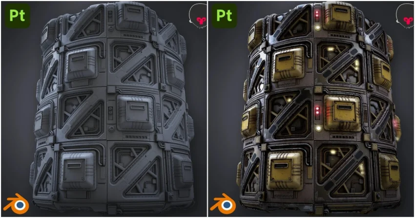 Как за 4 часа собрать sci-fi материал из Blender и Substance