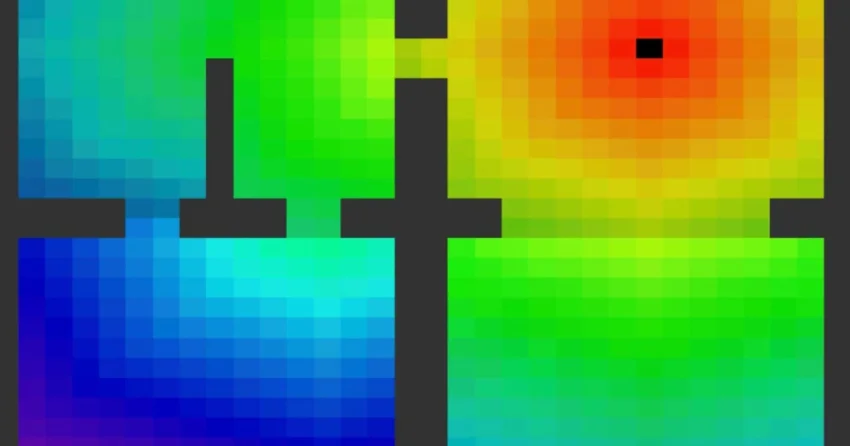 Визуализация тайлового flow field: быстрый путь по карте