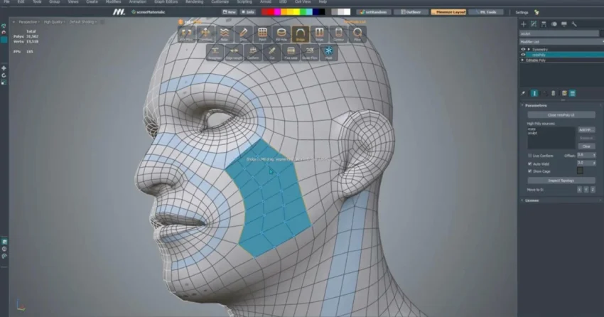 retoPoly: нативный модификатор ретопологии для 3ds Max